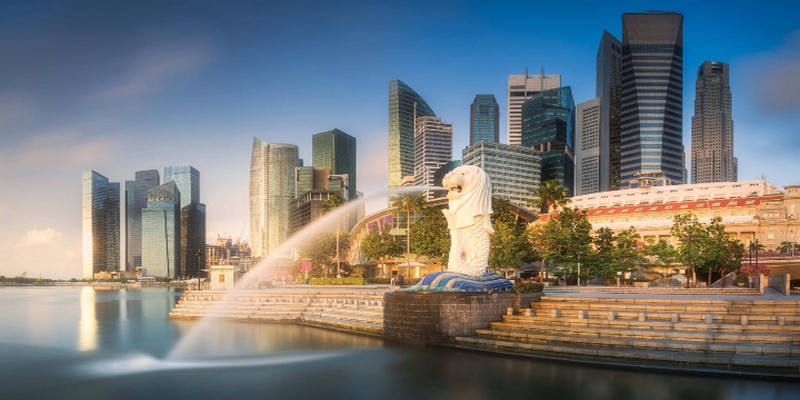 Tượng sư tử lai cá - Biểu tượng của đất nước Singapore.