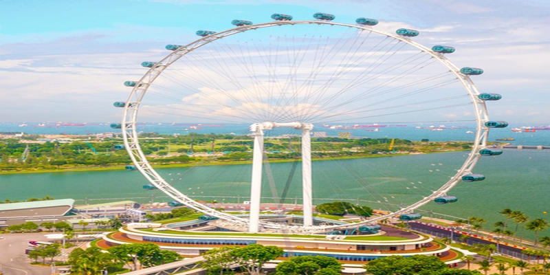 Từ các cabin của Singapore Flyer bạn có thể ngắm vẻ đẹp của đất nước Singapore.